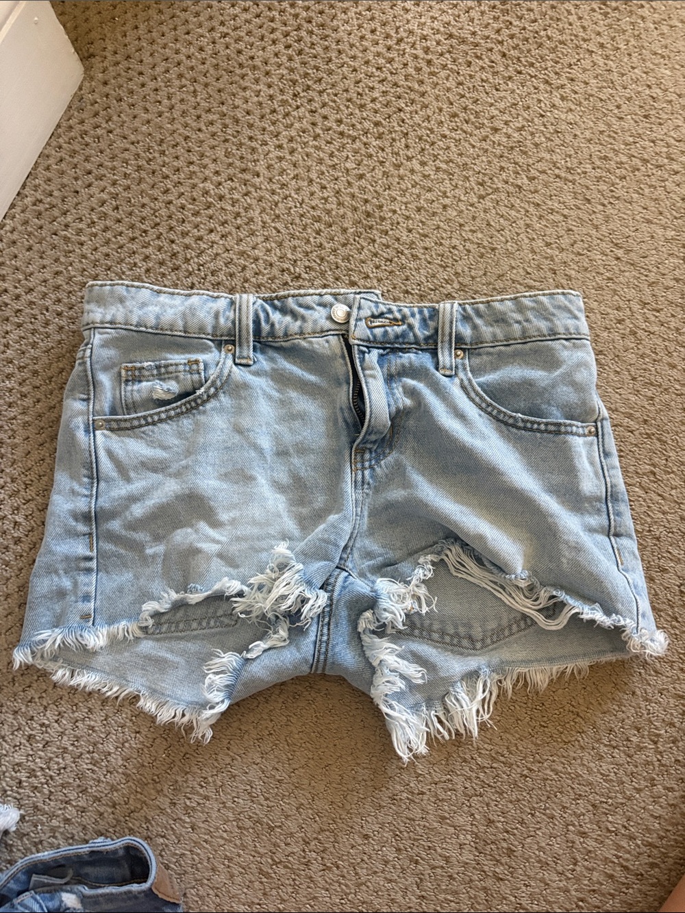 wild fable Light Blue Distressed Denim Shorts
